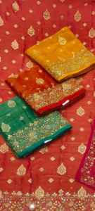 Trajes de moda india bordados a mano sin costuras de diseñador moderno para mujeres fiestas de estilo tradicional protección solar gratis - Product Image 2