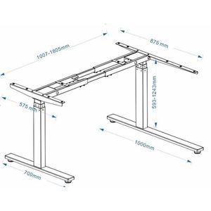 HDNT33-2A3S Electric <b>Height</b>-<b>Adjustable</b> Stainless Steel Furniture <b>Legs</b> Minimalist Design 3 Lower Iron Joints for Hospital Use - Product Image 2