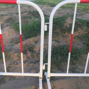 Galvanized Secure Site Barricade Pedestrian Crowd Control Barriers Fencing with Fixed Legs - Product Image 6
