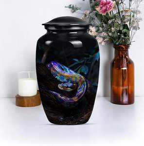 Urna de cremación con diseño de serpiente, gran cremación conmemorativa para cenizas humanas, urnas funerarias para bosque, urna negra, tamaño personalizado - Product Image 2