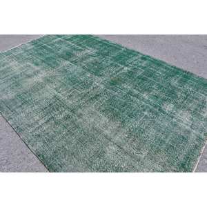 พรมขนสัตว์สีเขียวแบบตุรกีขนาด6.9x10.6ฟุตพรมปูพื้นแบบแบนสำหรับห้องนั่งเล่นเทคนิค3D ทำจากยาง - Product Image 4