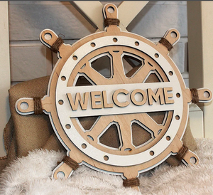 Trendy Nautical <b>Ship</b> <b>Wheel</b> Name , <b>Ship</b> <b>Wheel</b> Wall Decor, Door Hanger High Quality Best Nautical <b>Ship</b> <b>Wheel</b> Handmade Decor - Product Image 2