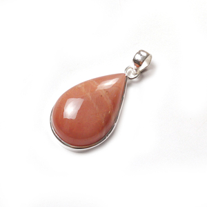 Pendentif en pierre de soleil taille poire bohème, argent sterling 925, fait main, minimaliste, bijoux en collier, vente en gros - Product Image 2