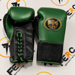 Guantes de Boxeo Negros con Cordones Dorados, Disponibles en Todos los Colores, Sin Boxeo No Hay Vida, Guantes Deportivos de Piel de Vacuno Auténtica para Sparring y Kickboxing - Product Image 6