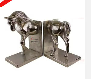 Sujetalibros de diseño de barco de acero inoxidable de metal con acabado dorado de aspecto atractivo para hotel en casa - Product Image 2