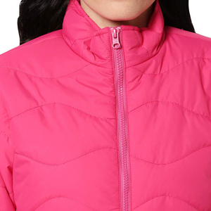 Abrigo de Plumón de Invierno para Mujer con Cuello de Piel Natural Gruesa, Chaqueta Holgada de Gran Tamaño con Cierre de Cremallera Estampada, Ropa de Calle Cálida - Product Image 2