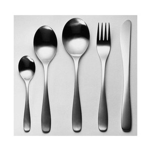 Ensemble de couverts de restaurant de mariage d'hôtel de luxe de poignée simple noire ensemble de couverts ensemble de couverts élégant - Product Image 4
