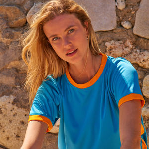 Ultifresh Décontracté Performance Anti-Rides Minimaliste Brodé Solide Col O Manches Courtes Respirant Tissé Écologique Unisexe - Product Image 5