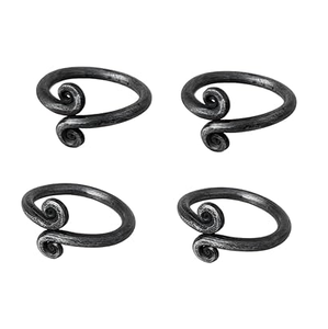 Rond de serviette fait à la main nouvel artisanat fournisseur en gros acier noir métal rond de serviette conception personnalisée - Product Image 1