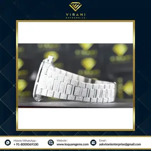 Montres de luxe en acier inoxydable diamant antique avec double mouvement de haute qualité pour unisexe disponibles au prix de gros - Product Image 5