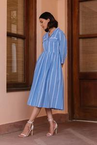 Robe de soirée indienne longue élégante en coton fait à la main, robe à imprimé floral, cadeau de mariée, robe de mode pour femme personnalisée, vêtements d'été - Product Image 4