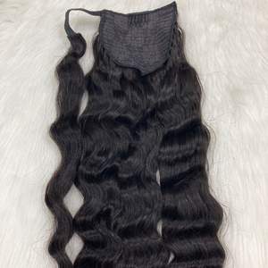 PRODUIT CHAUD brut Vietnamien Naturel Corps Ondulé Cordon Queue de Cheval Extensions de Cheveux Humains 200gr Cheveux Enrouler Autour Clip Dans Queue De Cheval - Product Image 4