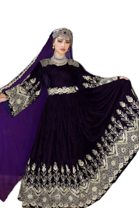 Vestido Tradicional Afgano Vintage Bohemio de Gasa Hecho a Mano para Mujer, Alta Calidad, Largo Maxi, Ecológico, con Botones Naturales - Product Image 5