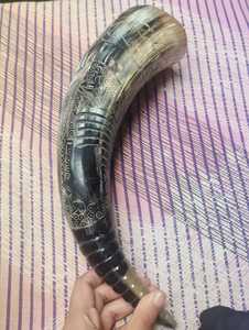 Cuerno para beber vikingo pulido respetuoso con el medio ambiente personalizado de la mejor calidad, artesanías naturales hechas a mano para el hogar, restaurante inspirado en la India - Product Image 3