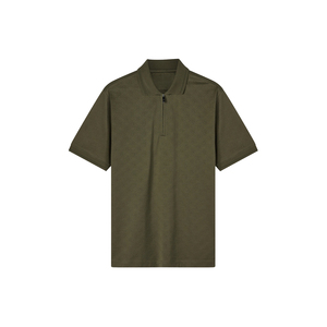 100% coton hommes pour Polo T-Shirt à manches courtes tricoté chemise unie avec motif solide anti-rides pour hommes et femmes - Product Image 1