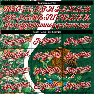 Nouveau design sur mesure Kelly vert rouge blanc 3D mexique maillot de Baseball authentique respirant séchage rapide adultes maillot de Baseball - Product Image 4