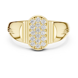 Bague en diamant rond fantaisie pour homme cultivée en laboratoire pierre certifiée fiançailles mariage bijoux de mode acheteurs en gros - Product Image 2