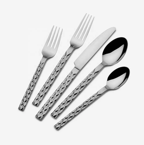 Haute qualité en acier inoxydable couteau fourchette cuillère couverts ensembles argent couverts ensemble miroir acier vaisselle cuillère à salade - Product Image 4