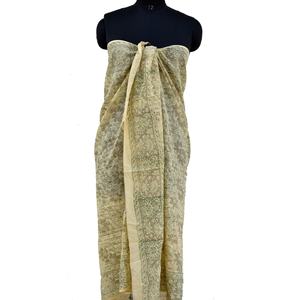 Diseñador indio hecho a mano Sanganeri bloque Floral impreso algodón bufanda lujo étnico playa cubrir Ups Color Natural Pareo verano - Product Image 4