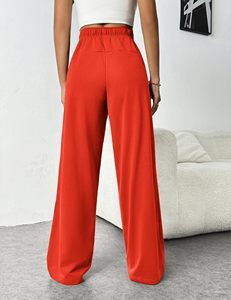 Customized Ladies 100% Organic Cotton Oversized Sweatpants High Waist Drawstring Open Bottom <b>Baggy</b> Track Trousers - Product Image 6