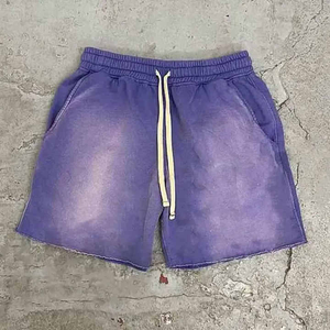 2025 OEM personnalisé été Shorts tenue décontracté blanc séchage rapide Jogging Vintage en détresse lavé à l'acide Shorts pour homme Baggy - Product Image 2