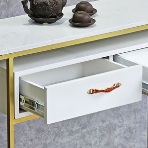 Contemporary Luxury 160x30x100cm Console <b>Table</b> with <b>Mirrored</b> Face Convertible Legs 100% Iron for Villas Living Rooms-CST066 - Product Image 6