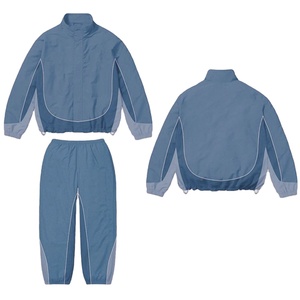 Servicio OEM Chaquetas Cortavientos Ligeras Impermeables de Nailon 100% de Alta Calidad Chaqueta Deportiva con Cremallera para Correr Traje Deportivo para Hombre - Product Image 1