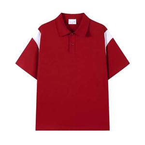 Polo de manga corta de verano para hombre, Camiseta de tejido de punto de algodón y poliéster, transpirable y con patrón sólido - Product Image 5
