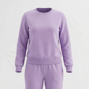 ชุดวอร์มผู้หญิงไซส์ใหญ่ ผ้าโพลีเอสเตอร์ 95% สแปนเด็กซ์ 5%  แบบลำลอง บุขนกำมะหยี่ อุ่นสบาย สีพื้น ซิป  ชุดออกกำลังกาย  ผ้านุ่ม - Product Image 1