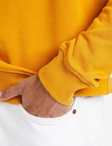 Sweat-shirt avec logo personnalisé de haute qualité pour hommes, couleur tournesol, design uni pour l'hiver, capuche imprimée en relief à la mode - Product Image 6