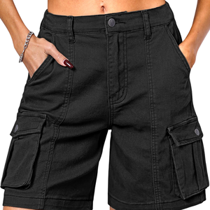 Short cargo pour femme-élégant et moderne, parfait pour la vie urbaine, avec des poches à la mode, idéal pour un port polyvalent - Product Image 3