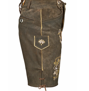Último Bavaria Trachten Lederhosen hombres Oktoberfest disfraz cuero genuino hombres alemanes desgaste - Product Image 3