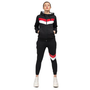 Ensemble de survêtement personnalisé pour femme, sweat à capuche et pantalon de jogging en molleton de coton, style athlétique, streetwear, vêtements de sport décontractés, fabrication OEM - Product Image 6