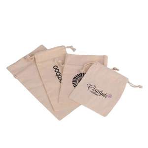 Elegante bolso de mano de algodón puro de lujo con cordón ecológico con malla y lino para promociones disponibles para la venta - Product Image 3