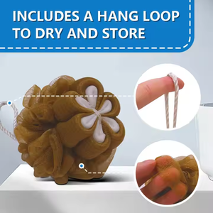 Gmagic Modern Large Bath Flowers Super Soft Cómodo PE Bolas de baño Ligero 50g Exfoliante Ducha Bolas de remojo - Product Image 5