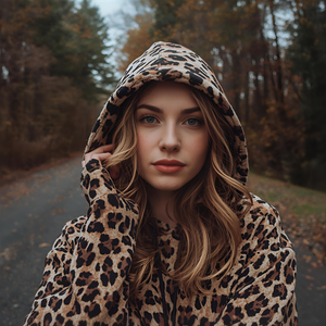 เสื้อฮู้ดแบบสวมหัวสำหรับผู้ชายเสื้อสเวตเชิ้ตคอตตอนมีฮู้ดพิมพ์ลายเสือชีตาห์ออกแบบได้ตามต้องการมีตัวเลือก OEM/ODM - Product Image 6