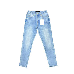 Skinny Streetwear Steel Grey Jeans Denim transpirable con patrón sólido Estilo recto Cintura media Vintage 100% Algodón - Product Image 5