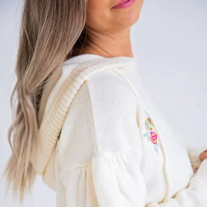 Sweat à capuche pour femme à manches longues, design personnalisé, 100% coton, tricoté, écologique, respirant, séchage rapide, streetwear, coupe ample - Product Image 3