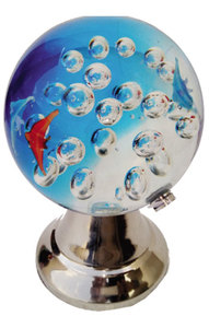 Boules décoratives de main courante en verre et acier inoxydable vente directe en usine logo personnalisé de forme ronde en gros - Product Image 3