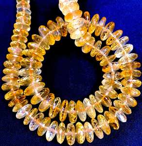 Cuentas de citrino natural Rondelle Cuentas de citrino natural Pulsera de meditación hecha a mano Cortina de cuentas Suministro de fabricación de joyas - Product Image 3