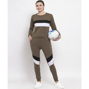 Sports modernes de haute qualité pour l'automne/hiver décontracté solide tricot Logo personnalisable surdimensionné confortable ensemble de survêtement pour femmes - Product Image 2