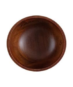 Venta al por mayor de madera para ensalada de acacia, ensaladera antigua de bambú natural con cuchara de FSI - Product Image 3