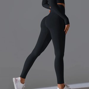 Fabricación profesional Leggings de compresión para correr Yoga Vendedor superior sin costuras Fitness Workout Gym Wear Leggings - Product Image 2