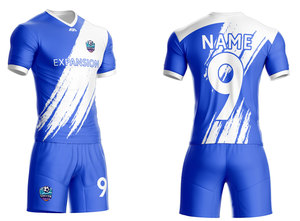 Maillot de football en polyester respirant de haute qualité, personnalisable avec logo imprimé, faible MOQ, sublimation du nom sur les maillots et hauts - Product Image 2