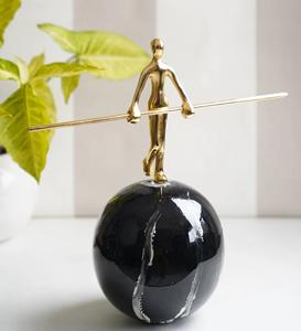 Abstrait Homme Figurine Vaisselle Showpiece et Objet Articles Décoratifs Métal Artisanat Accent Décoratif Parfait pour Cadeau - Product Image 1