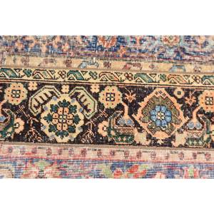 Alfombra de lana azul y beige tradicional hecha a mano, diseño de retazos rectangulares de 2,2x2,6 pies, respaldo de látex, para sala de estar, dormitorio, pasillo, alfombras nuevas - Product Image 5