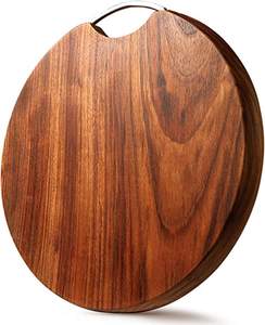 Bloc à découper en bois d'acacia de haute qualité Logo personnalisé Planche à découper de cuisine faite à la main Conception OEM Planche à découper naturelle Unique - Product Image 4