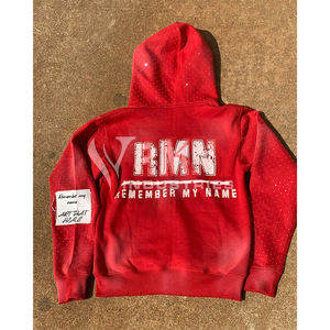 Rhinestone Wholesale Tracksuits for <b>Men</b> Unisex Flare Tracksuit Distressed Embroidery Design Hoodie and Pants Sets Acid <b>Washed</b> - Product Image 3