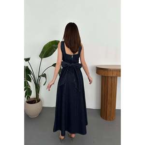 Vestido de Mezclilla Azul con Botones Decorativos - Azul - Product Image 6