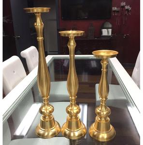 Trendy <b>Gold</b> Finished Metal <b>Pillar</b> <b>Candle</b> Holder for Home Wedding Christmas Decorative and Gifting <b>Candle</b> <b>Pillars</b> - Product Image 2